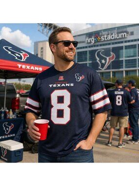 Matt Schaub #8 Houston Texans NFL Jersey Shirt Mens XL Navy Team Apparel